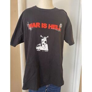 Famine x‎ Yordie War Is Hell Black Shirt Size Medium L